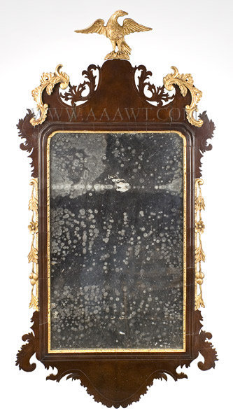 Mirror, George III, Parcel Gilt, Pierced and Carved Frame, Eagle Final
Circa 1765, entire view